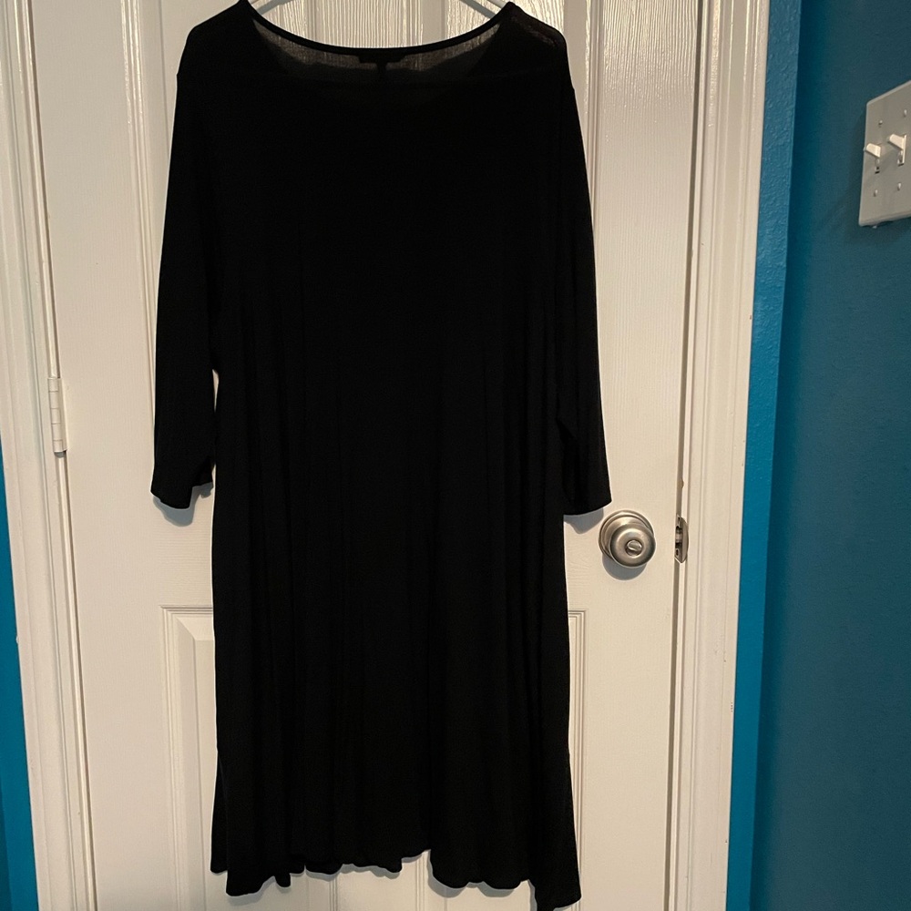 Eileen Fisher Pima Cotton Stretch Jersey Swing Dress-